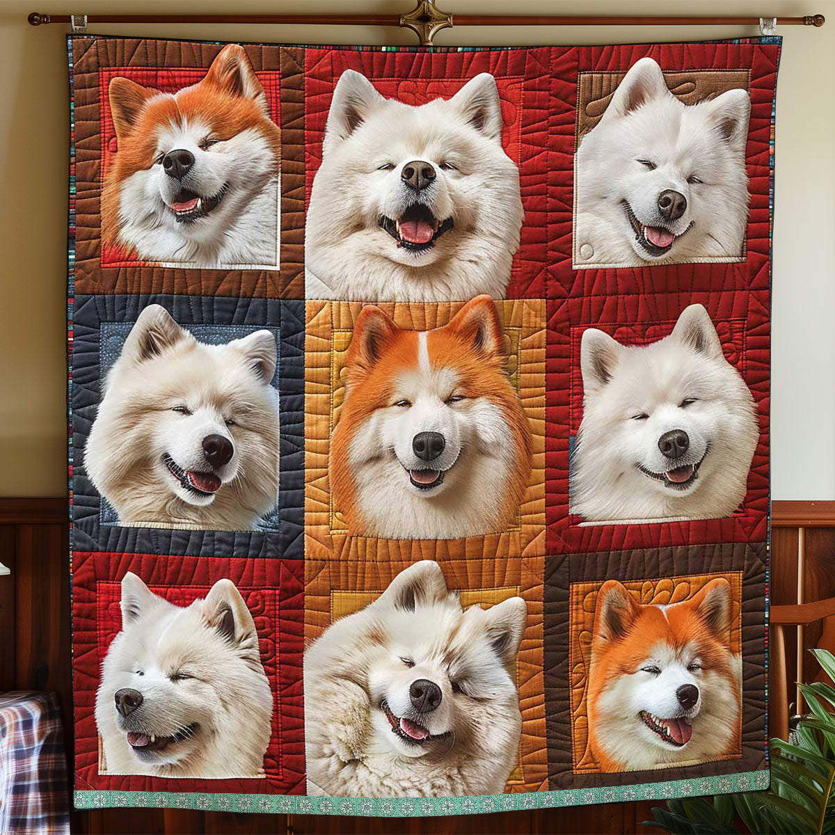 Funny Samoyed WP3008016CL Quilt