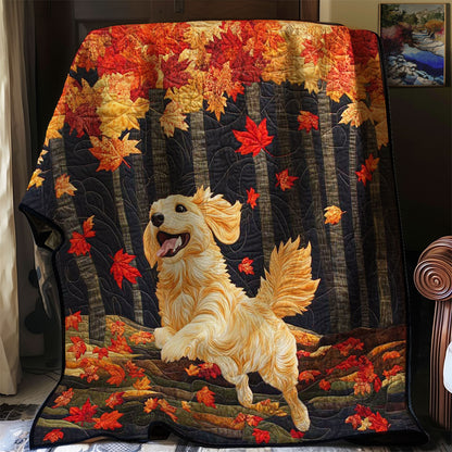 Golden Retriever Autumn WP0208017CL Quilt