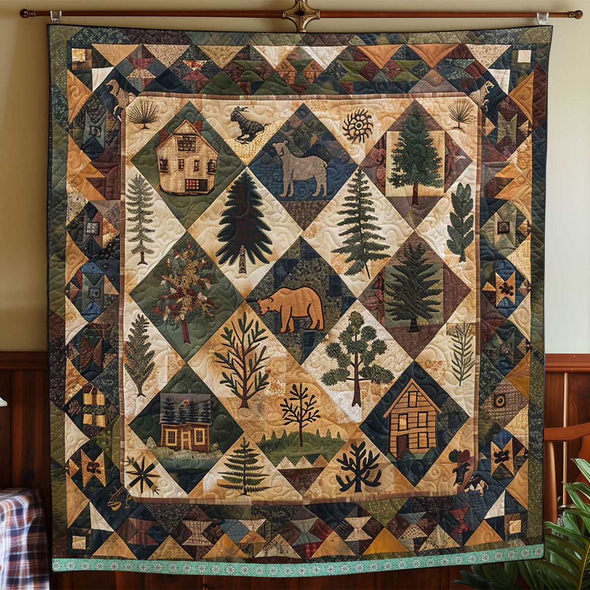 Hexagon Hunting Collection WP0509022CL Quilt