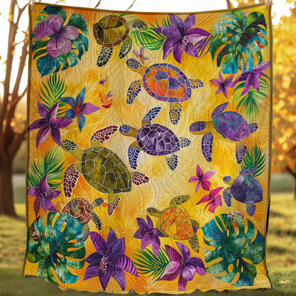 Hibicus Flowers Turtle WP3007032CL Quilt