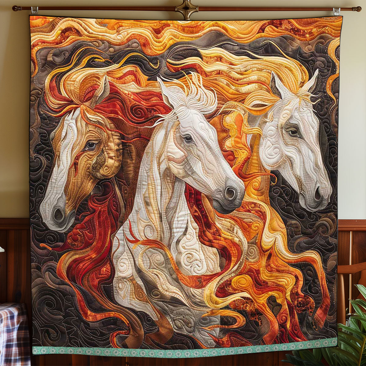 Horse Spirit Sunset WP0509024CL Quilt