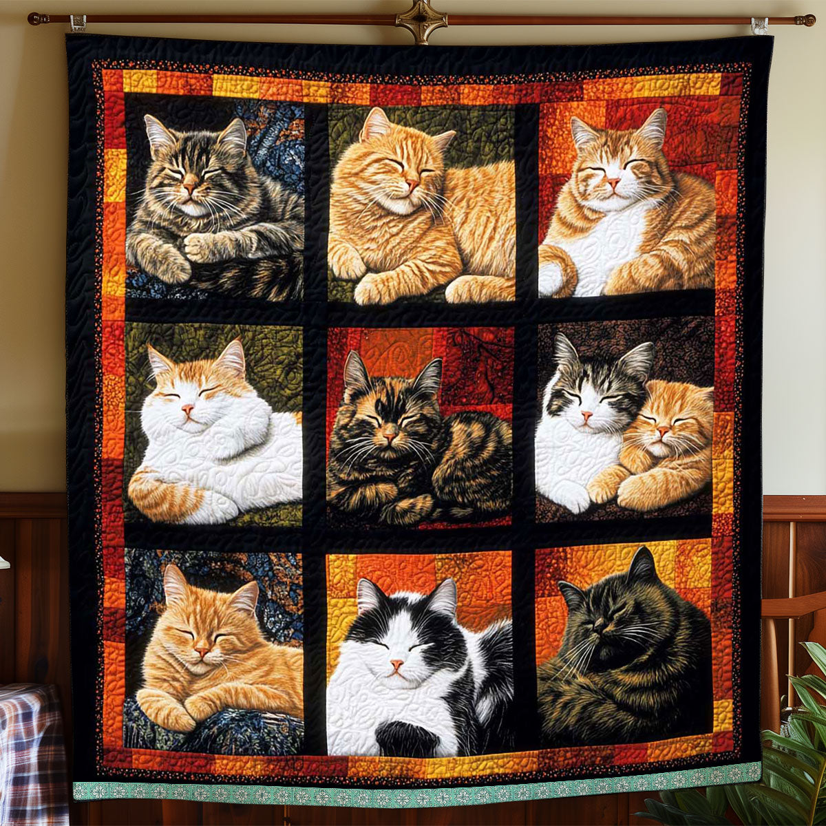 Boho Spirit Cat WJ0807004CL Quilt