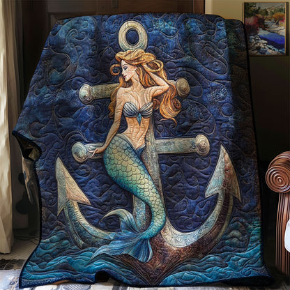 Mermaid Blue Anchor WP0108037CL Quilt