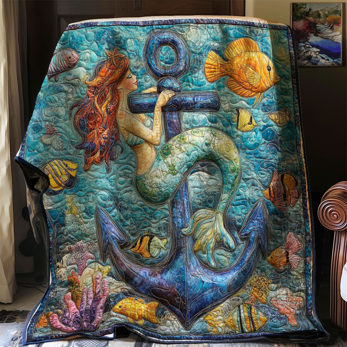 Mermaid Sea WP0208011CL Quilt