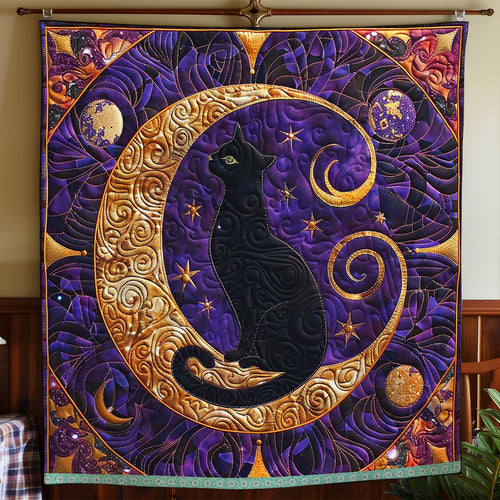 Mysterious Silhouette Cat WP0509031CL Quilt