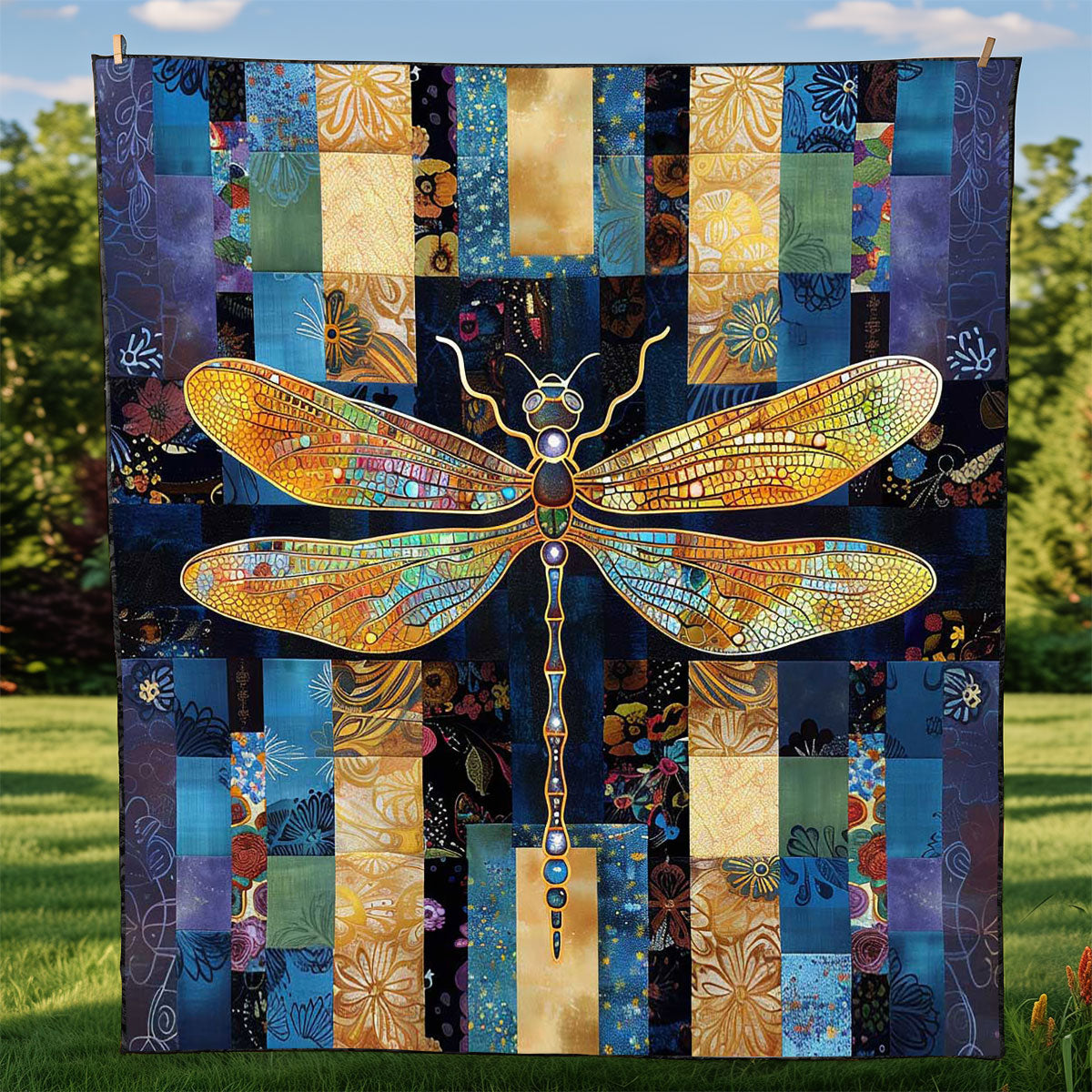 Patchwork Dragonfly WP2108047CL Quilt