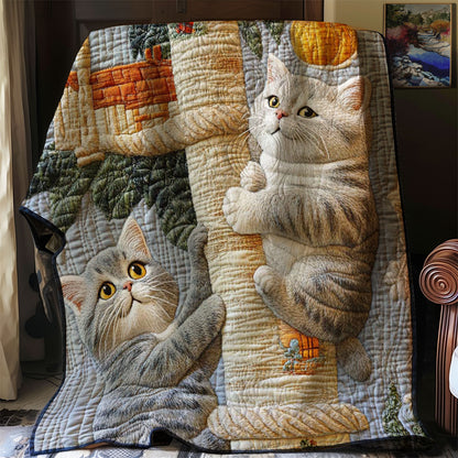 Playing Cat Tree WP0608013CL Quilt