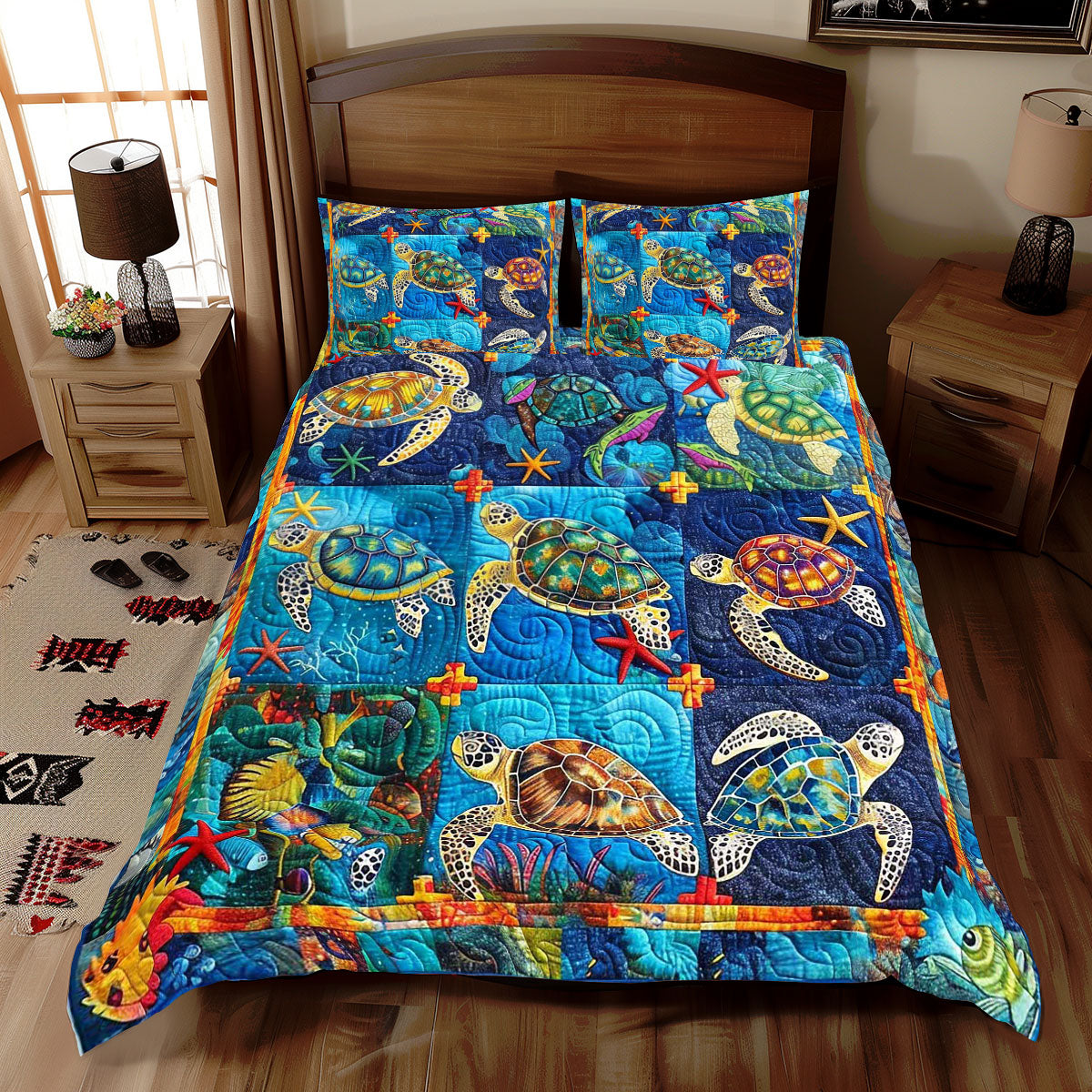 Puzzle Bright Turtle WP0409036CL Duvet Cover Set