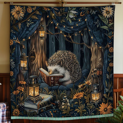 Reading Night Hedgehog WP0509038CL Quilt