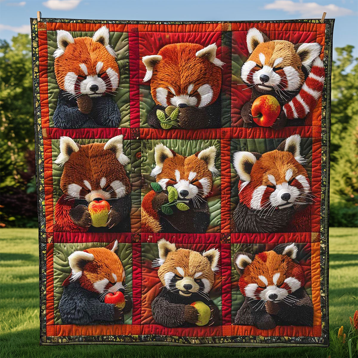 Red Panda Snack WP2108035CL Quilt