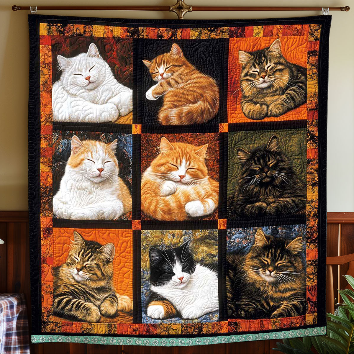 Sleeping Cat Collection WP0608022CL Quilt