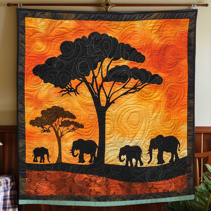 Sunset Safari Elephant WP2208028CL Quilt