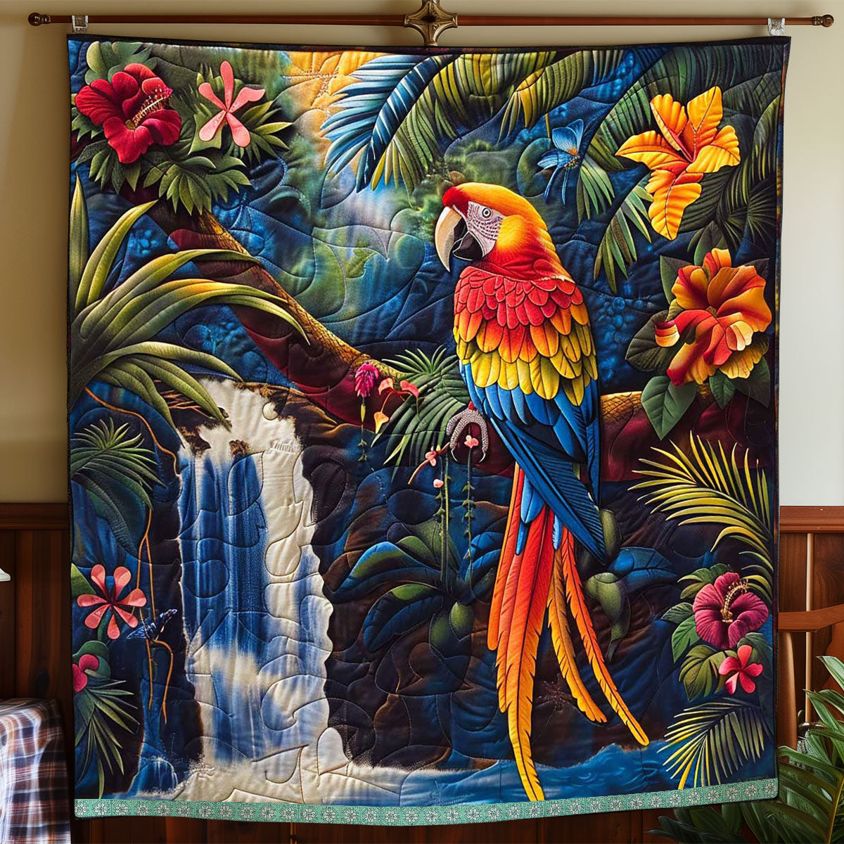 Tropical Parrot WP0909038CL Quilt