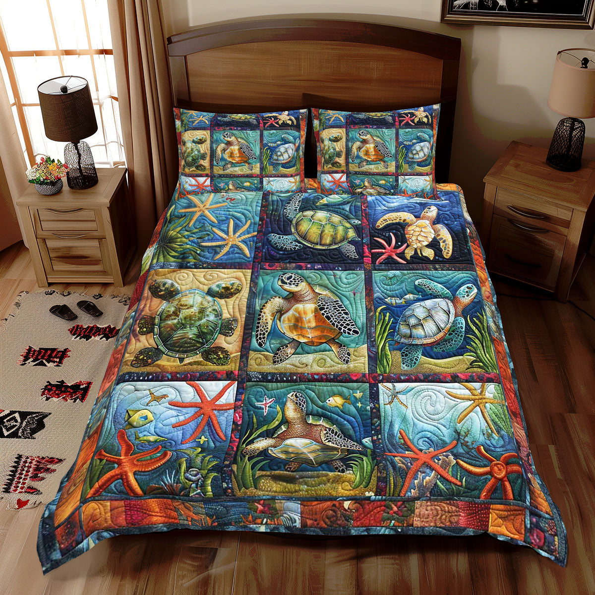 Turtle Starfish Habitat WP0409050CL Duvet Cover Set