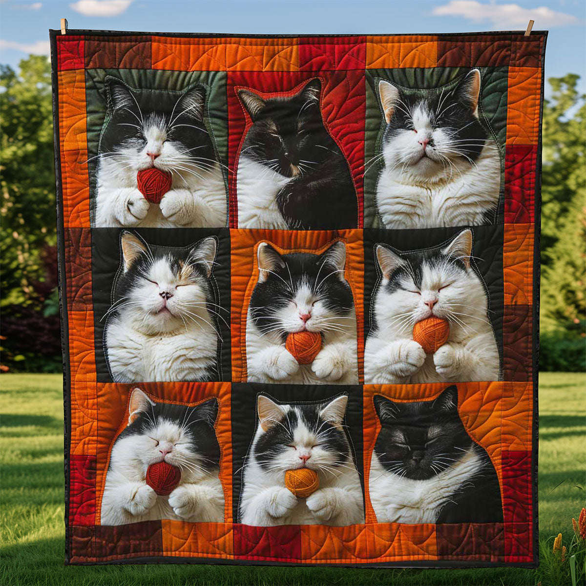 Tuxedo Cat Yarn WP1408018CL Quilt