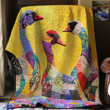 Vibrant Patchwork Goose WP0108040CL Quilt