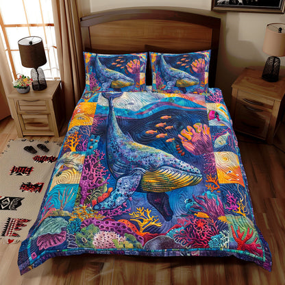 Whale Patchwork Sealife WP0409057CL Duvet Cover Set