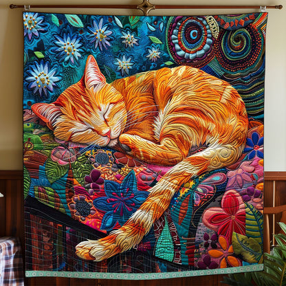 Wonderland Orange Cat WP0909036CL Quilt