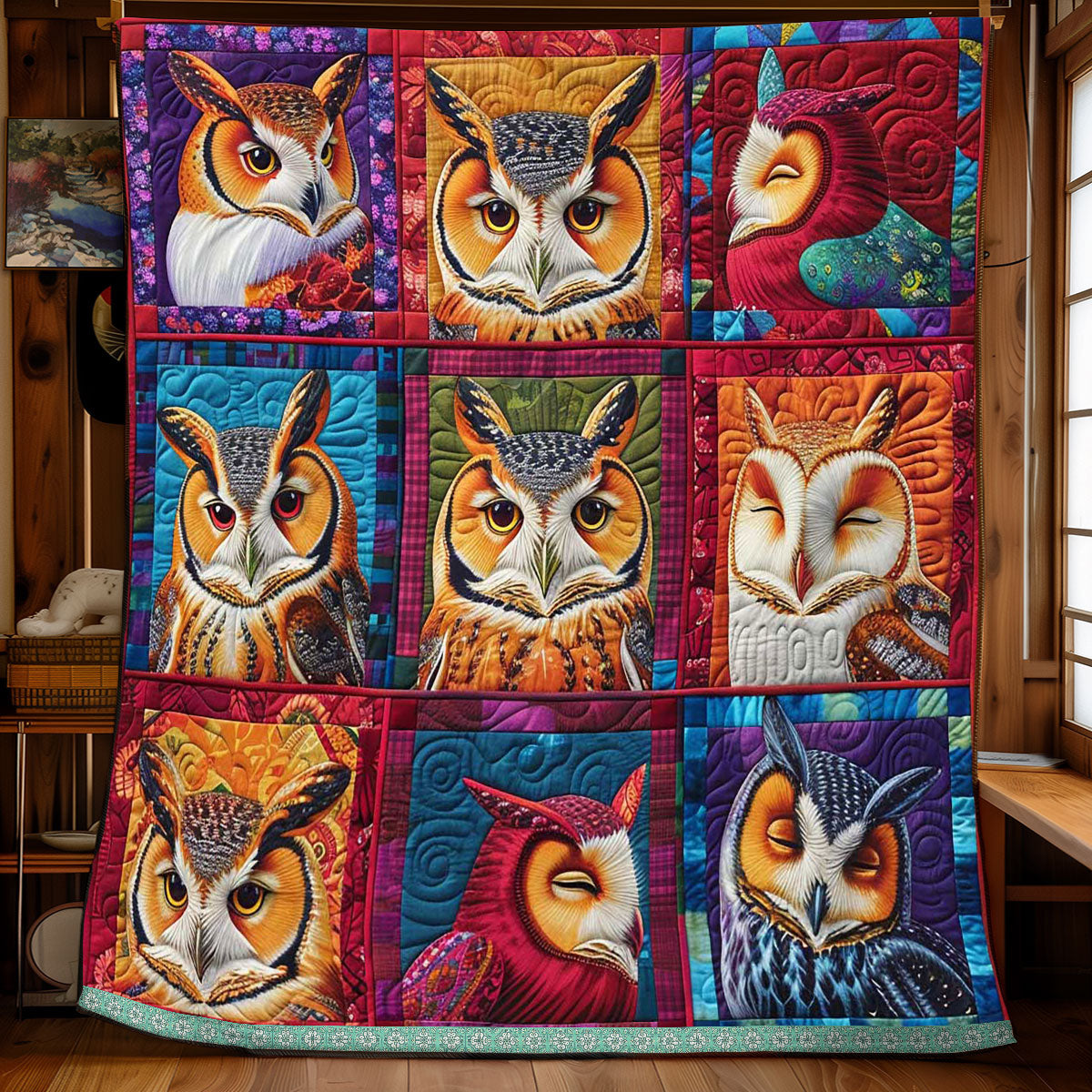 Abstract Owl Album WP3008030CL Quilt