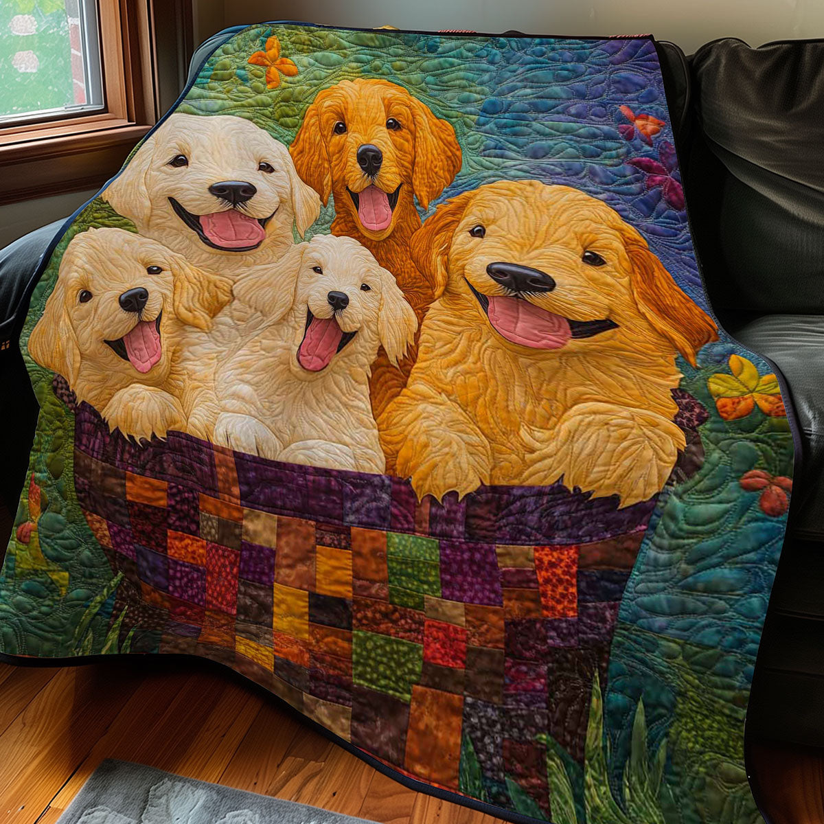 Basket Puppy WP0508015CL Quilt