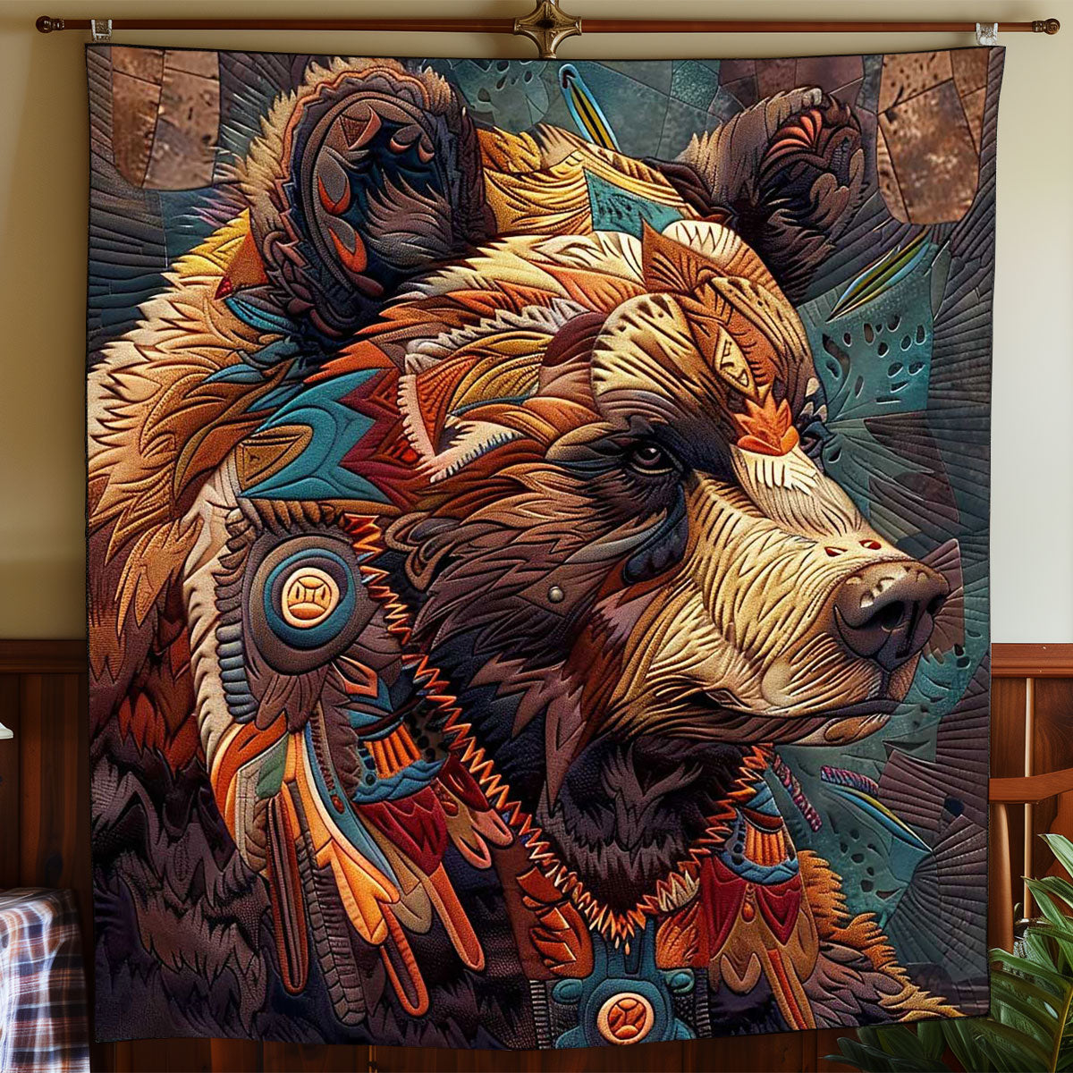 Bear Native America WP1308003CL Quilt