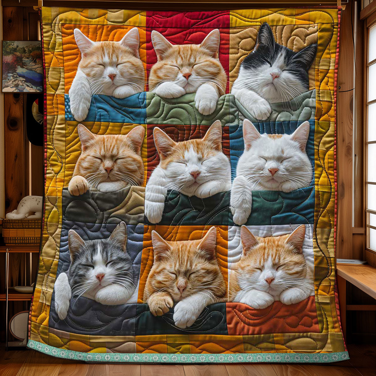 Boring British Cat WP0409002CL Quilt