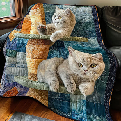 British Cat Playing WP0608014CL Quilt