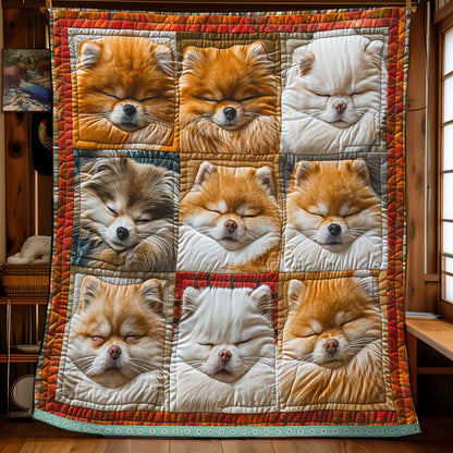 Chilling Pomeranian WP3008039CL Quilt
