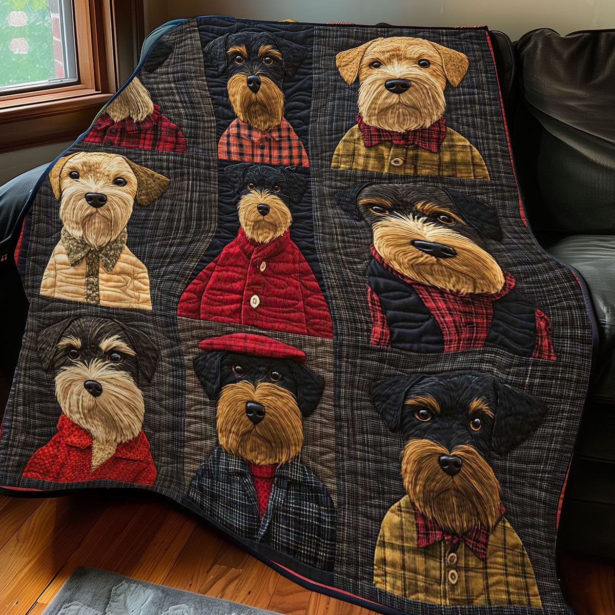 Collection Miniature Schnauzer WP0508028CL Quilt