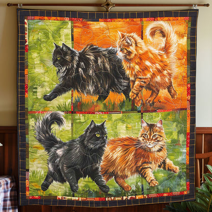 Couple Playing Cat WP1308061CL Quilt