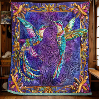 Couple Rainbow Hummingbird WP0409009CL Quilt