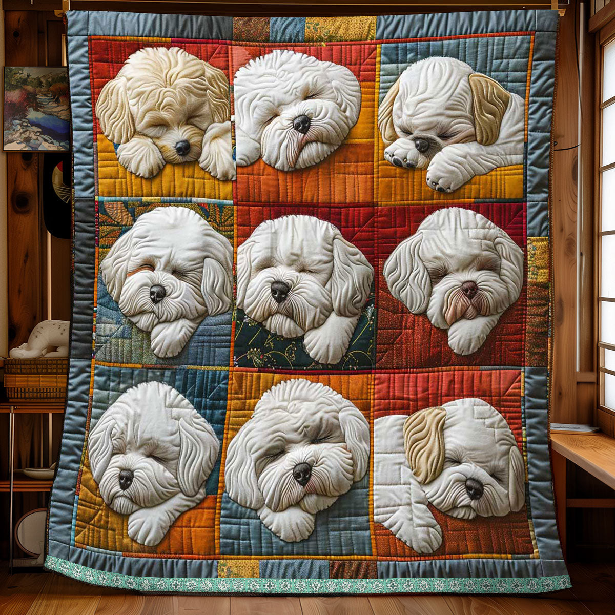 Cozy Bichon WP3008036CL Quilt