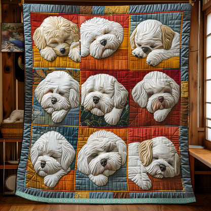Cozy Bichon WP3008036CL Quilt