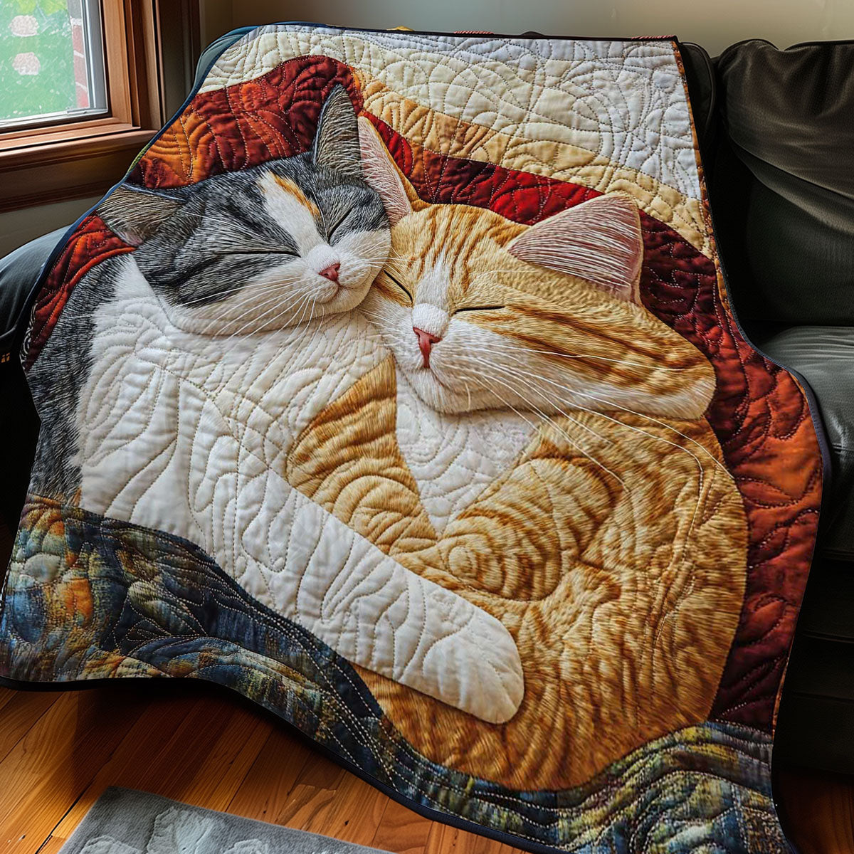 Cuddling Cat WP0608006CL Quilt