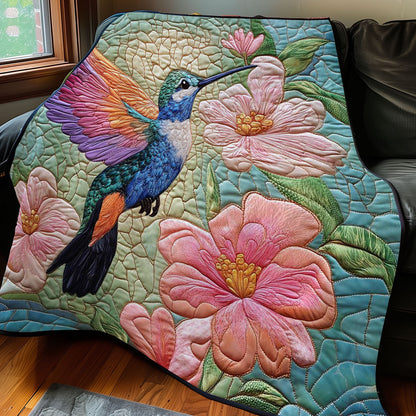 Feeding Hummingbird Flower WP0508023CL Quilt