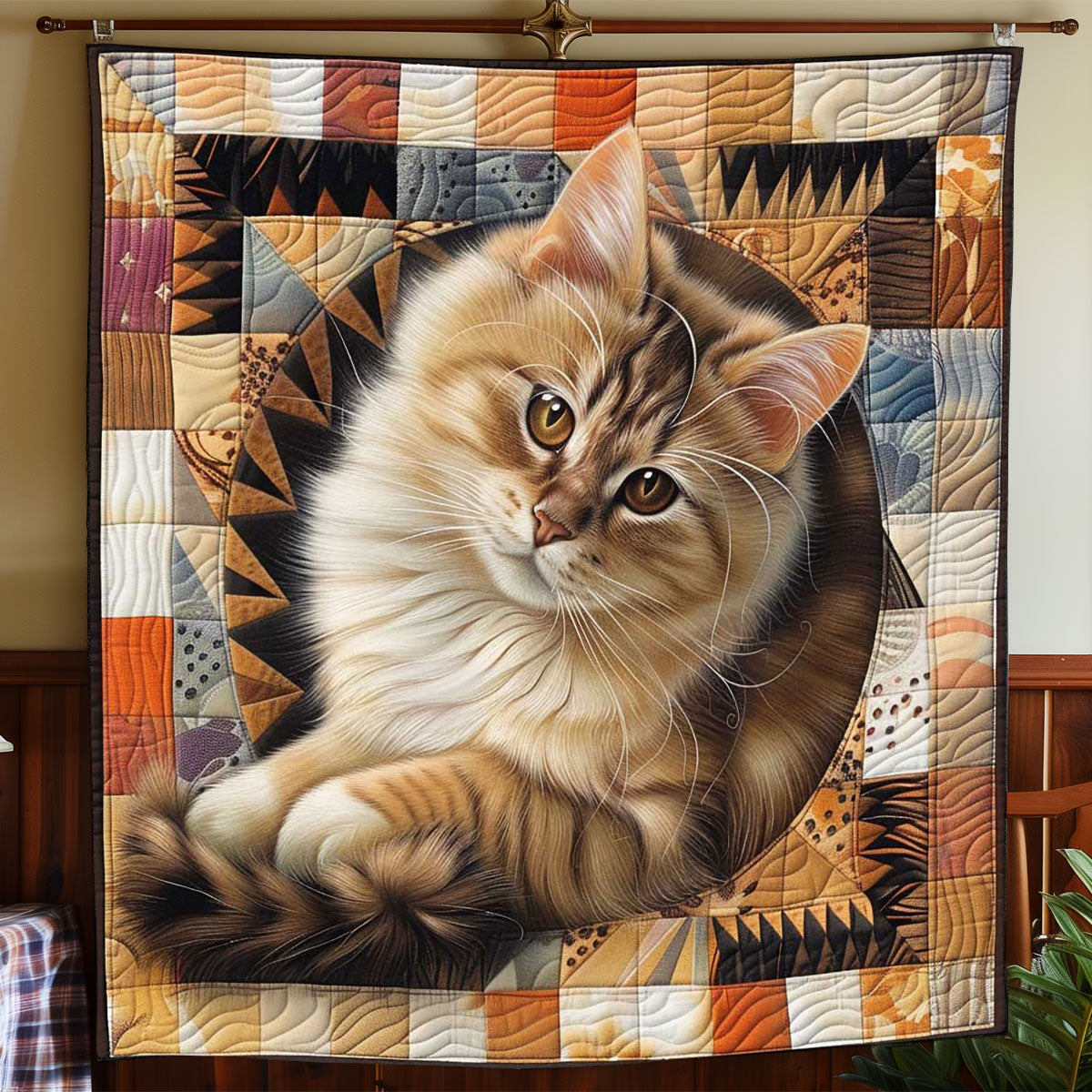 Fluffy Cat WP1408007CL Quilt