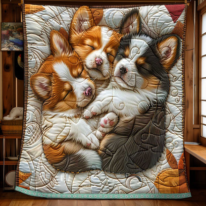 Fluffy Corgi WP0409022CL Quilt