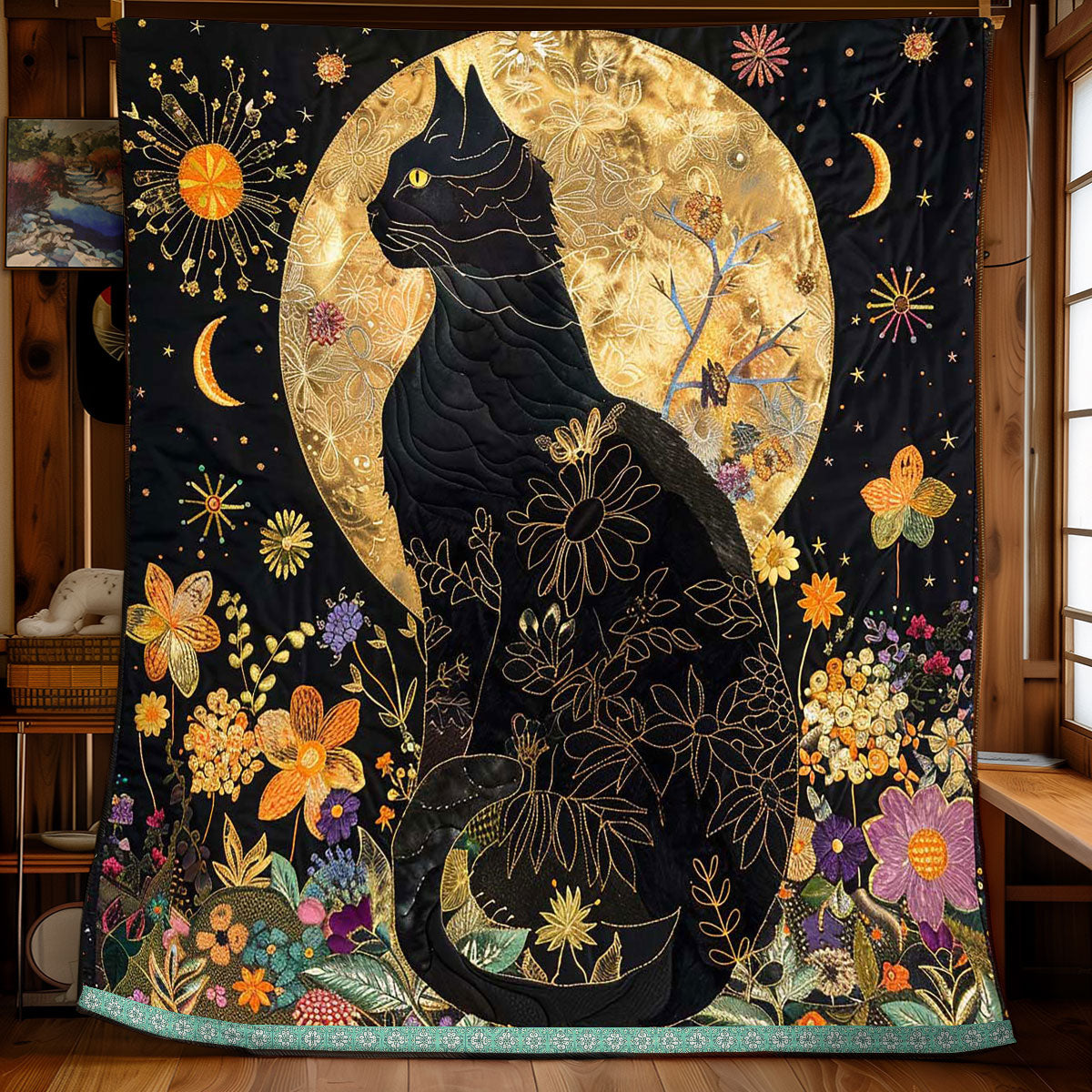 Fortune Black Cat WP0909031CL Quilt