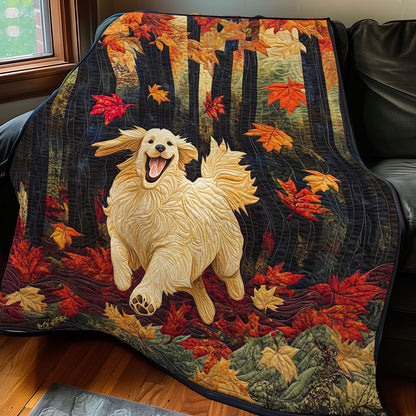 Golden Retriever Maple Forest WP0208019CL Quilt