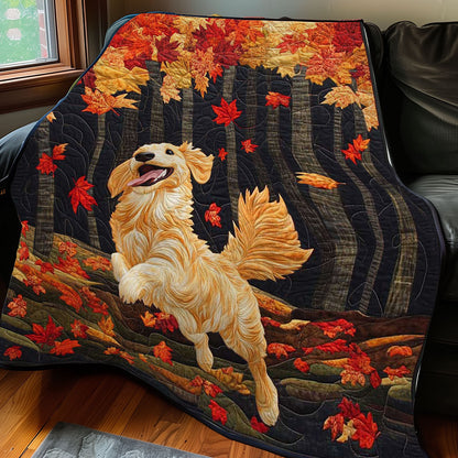 Golden Retriever Autumn WP0208017CL Quilt