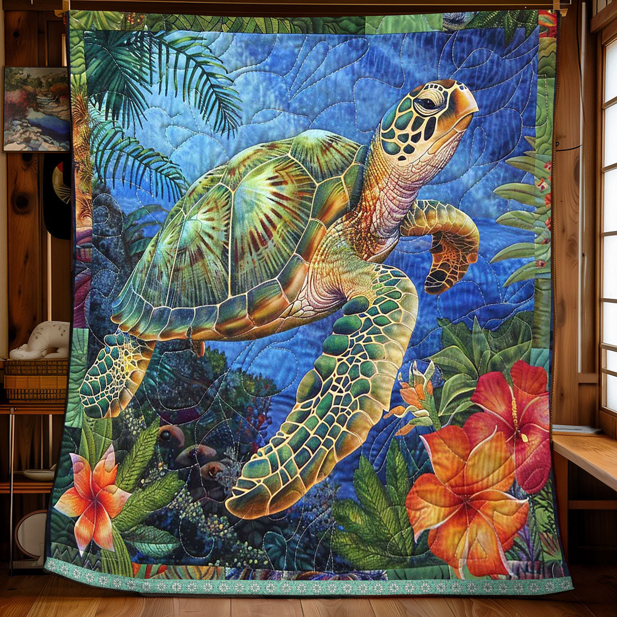 Hawaiian Turtle WP3007014CL Quilt