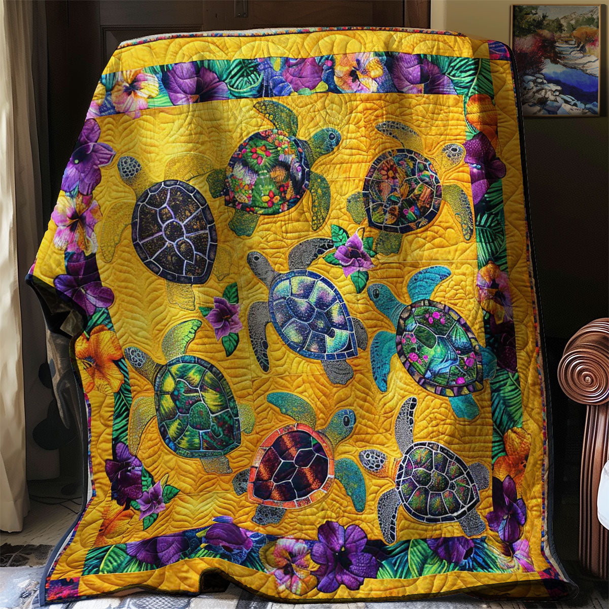 Hawaii Sunny Turtle WP3007033CL Quilt