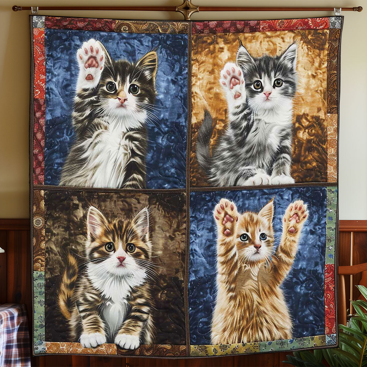 Hello Cat WP1308062CL Quilt