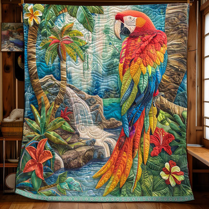 Island Waterfall Parrot WP0909042CL Quilt