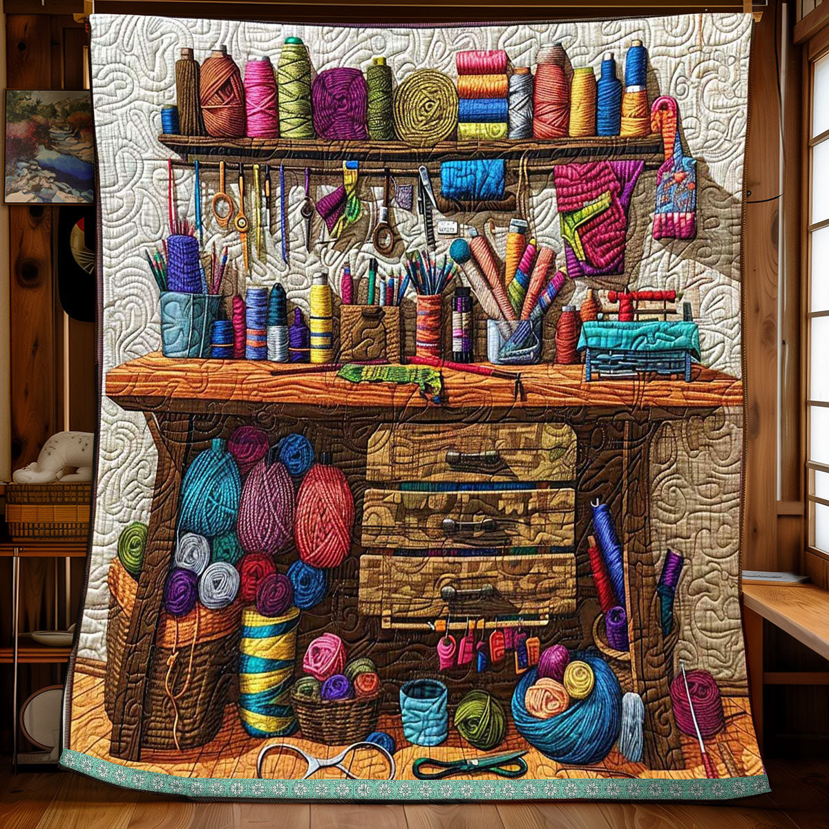 Knitting Artist Workplace WP0509026CL Quilt