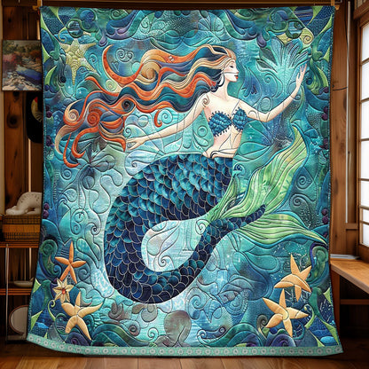 Mermaid Turquoise WP2208017CL Quilt