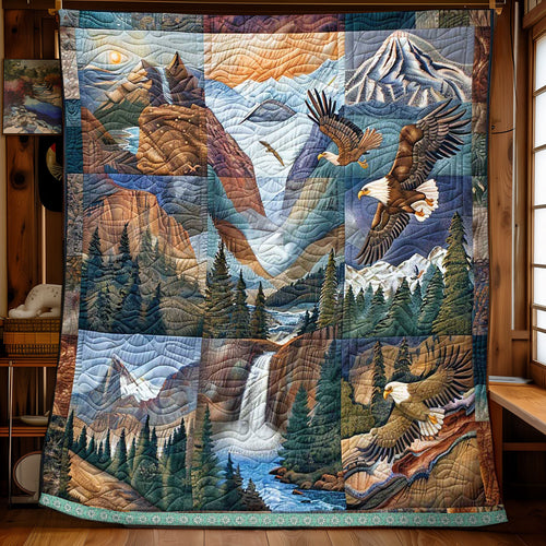 Mountainous Scenary Eagle WP0409030CL Quilt