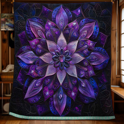 Mysterious Flower Mandala WP2208018CL Quilt