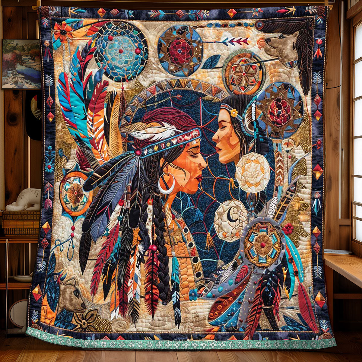 Native American Girl WP1508016CL Quilt