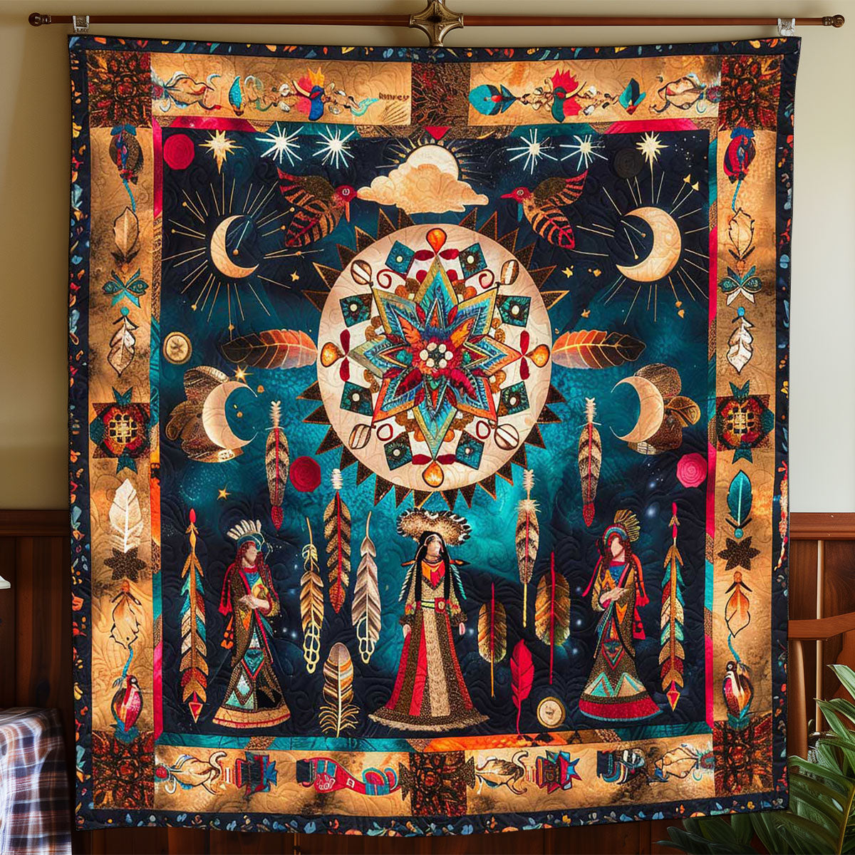 Native American Ritual WP1508017CL Quilt